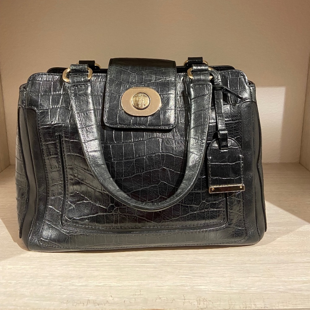 Cole Haan croc embossed handbag